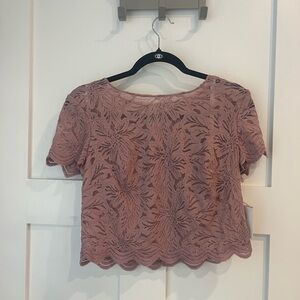 David’s Bridal Studio Floral Lace Dress Top